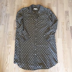 Loft printed shirt dress